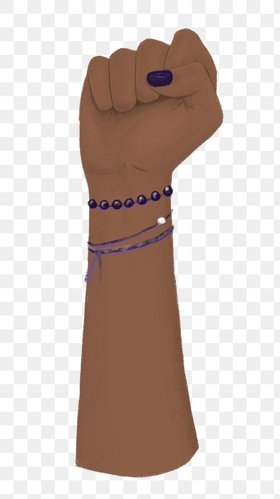 Woman fist png, Indian, diversity illustration, transparent background