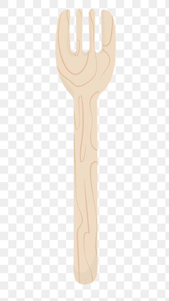 Disposable fork png, transparent background