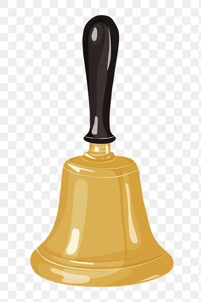 Hand bell png object illustration, transparent background