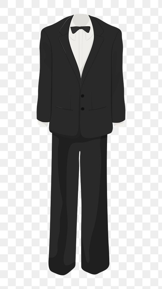 Wedding tuxedo png formal wear illustration, transparent background
