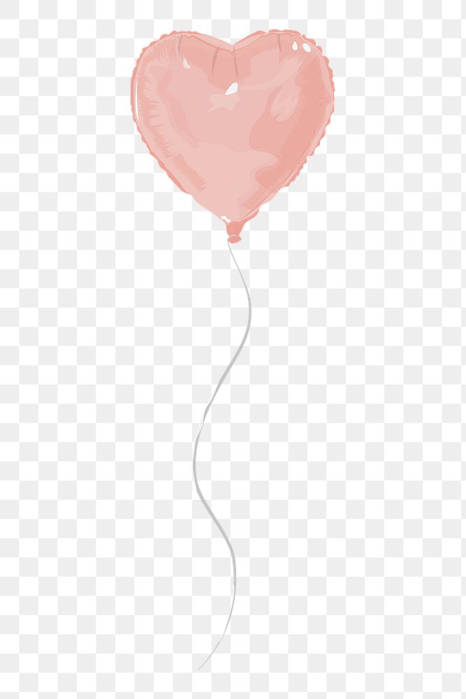 Pink png heart balloons,  transparent background