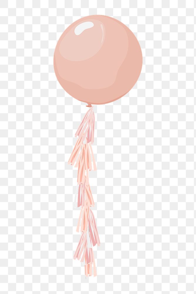 Pink balloon png, transparent background