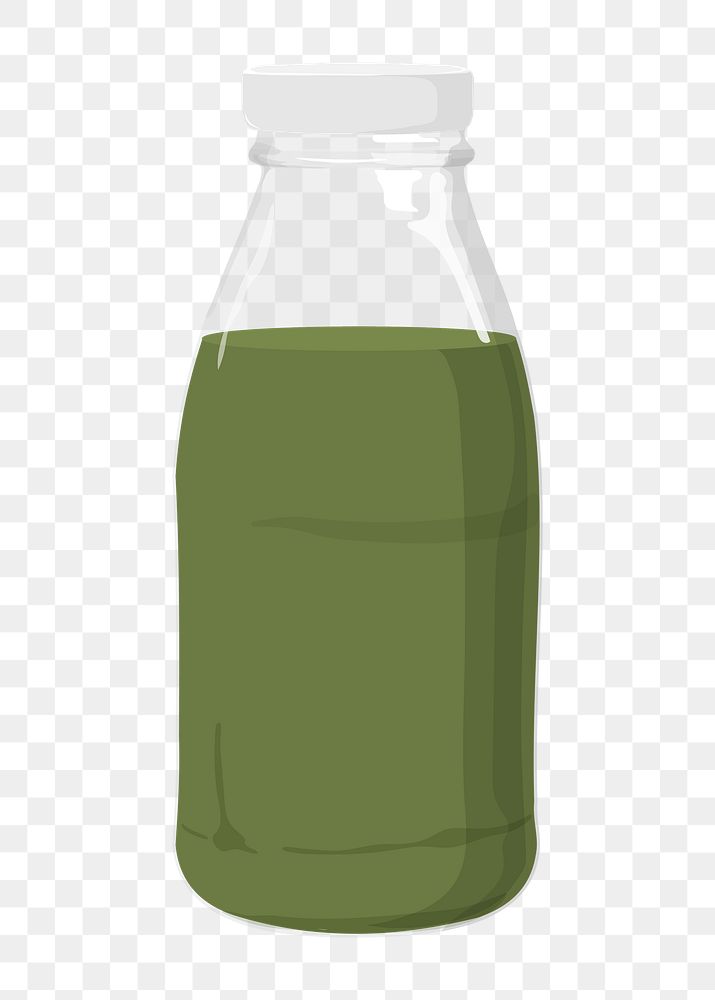 PNG milk green tea bottle, transparent background