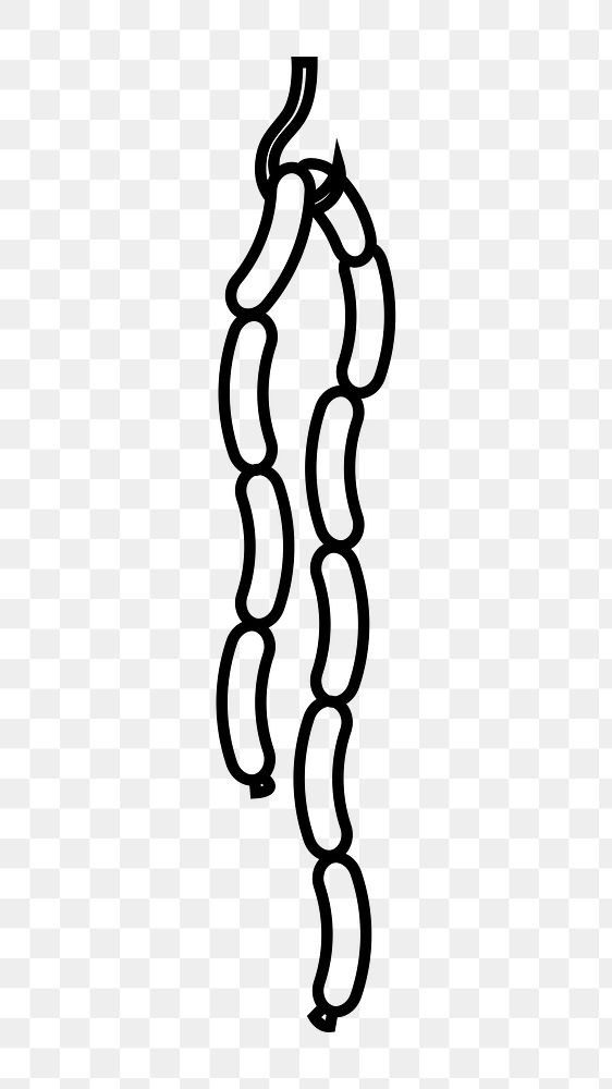 Sausage png line art, transparent background