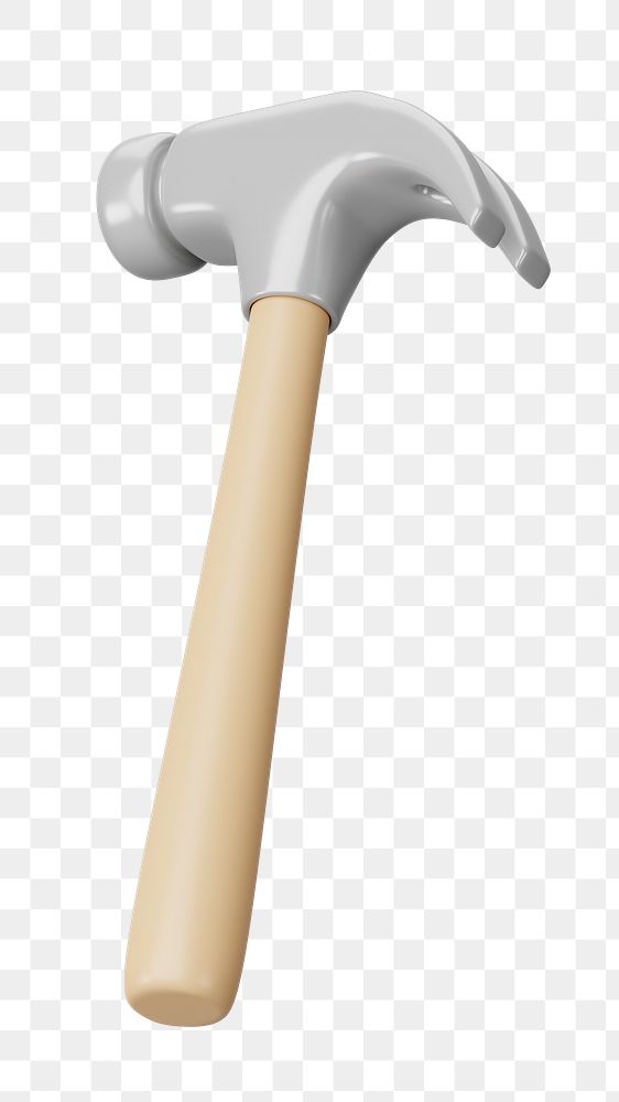 PNG 3D hammer tool, element illustration, transparent background