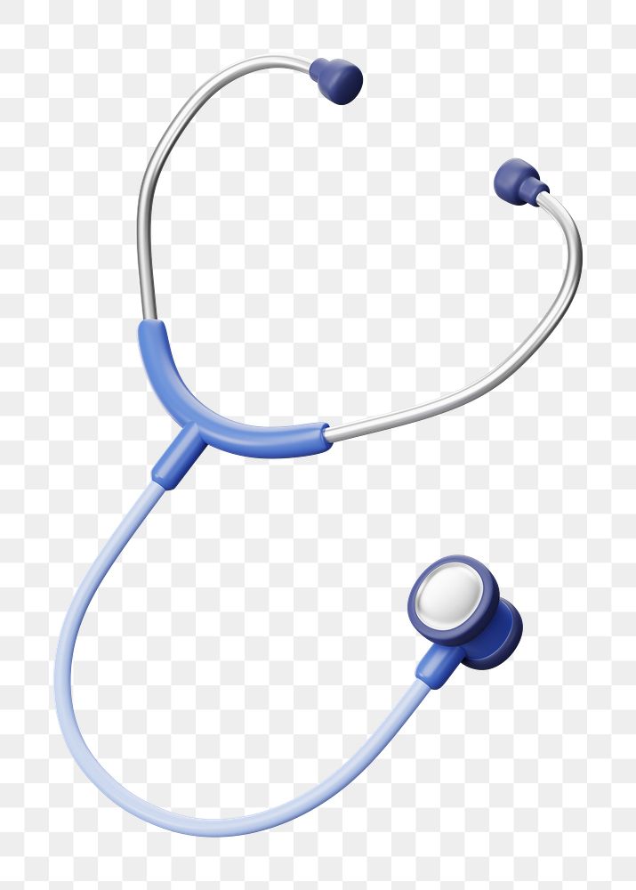 PNG 3D stethoscope , element illustration, transparent background
