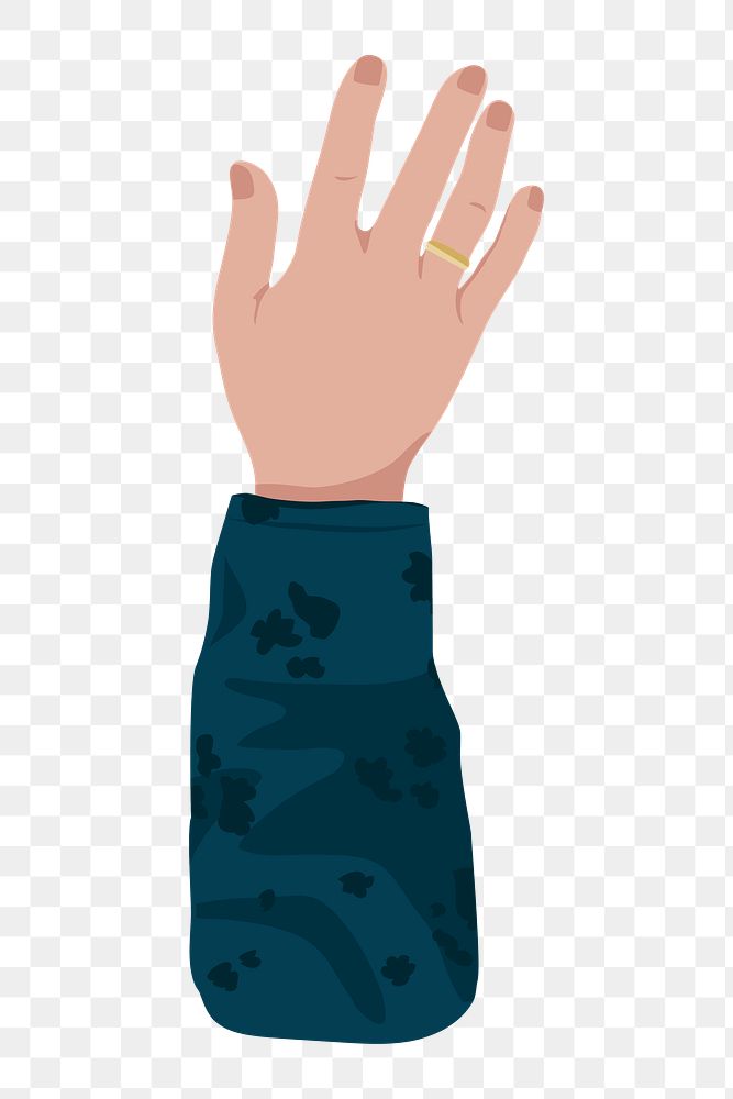 Woman's hand png gesture, aesthetic illustration, transparent background