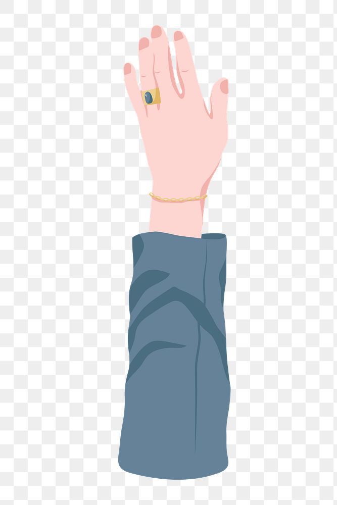 Businesswoman's hand png gesture, aesthetic illustration, transparent background