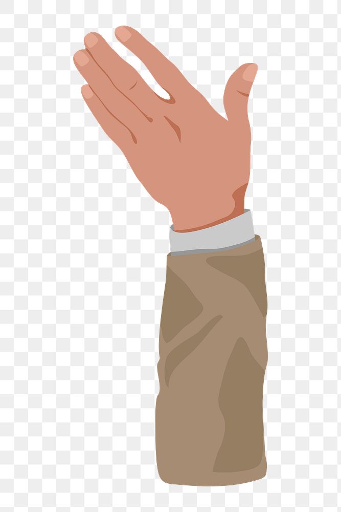 Businessman's hand png gesture, aesthetic illustration, transparent background