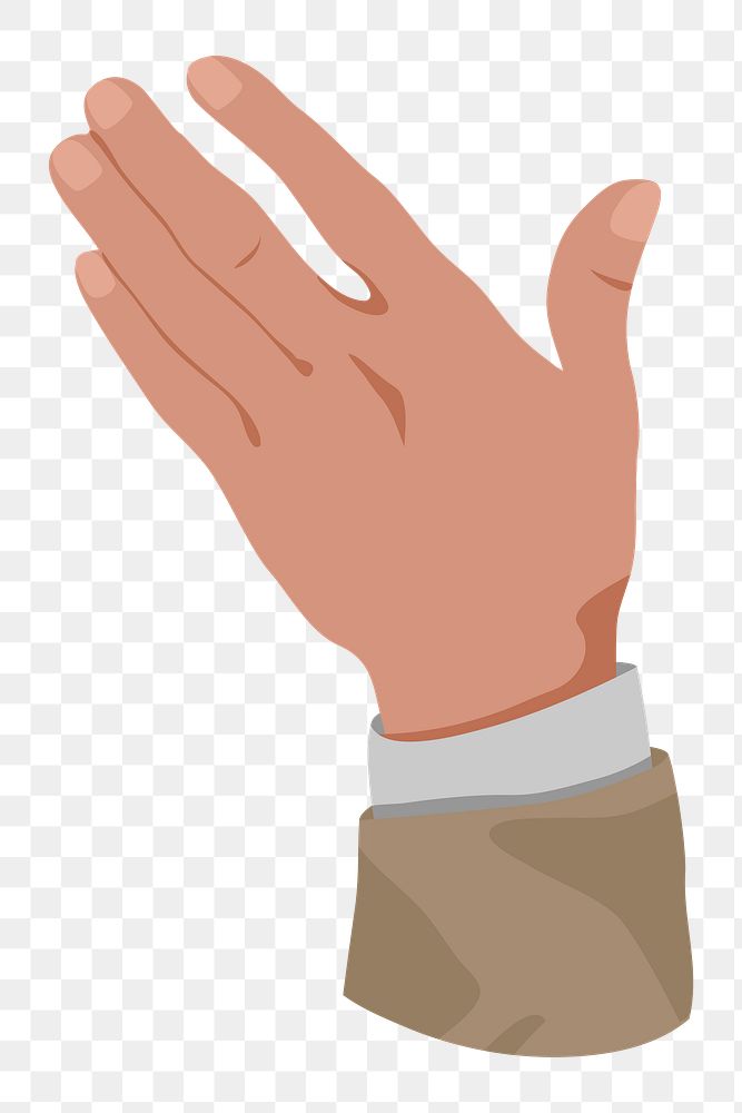 Businessman's hand png gesture, aesthetic illustration, transparent background
