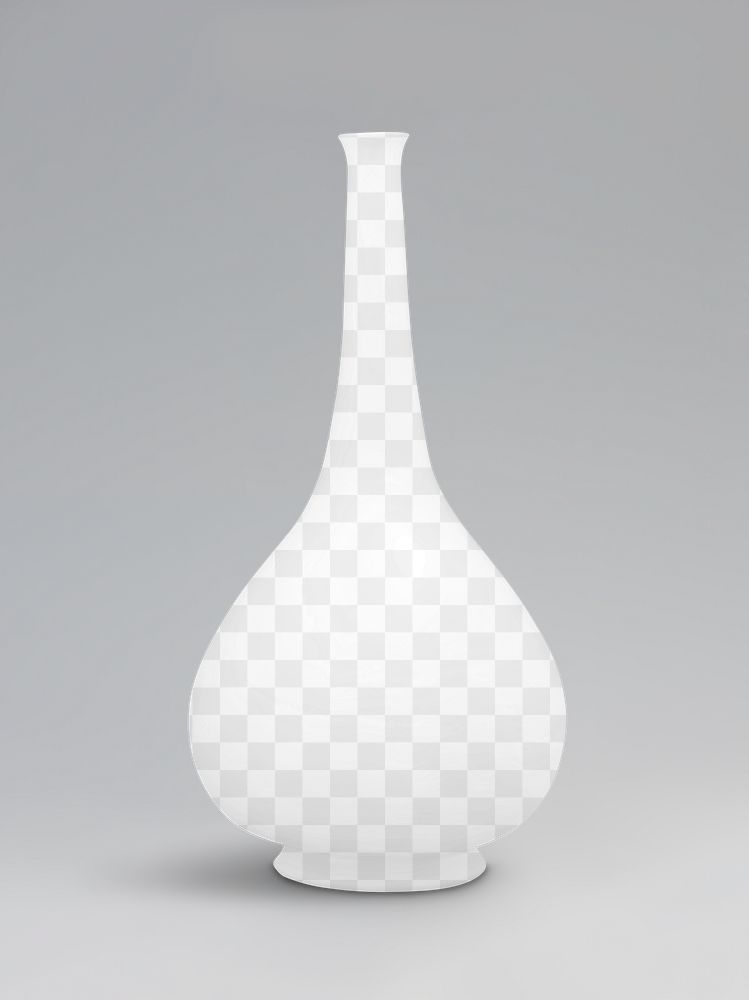 Flower vase png mockup, transparent design