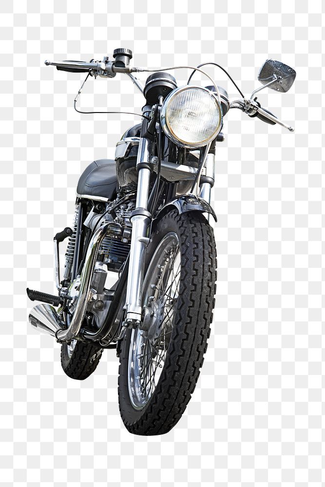 Png vintage motorcycle, isolated object, transparent background