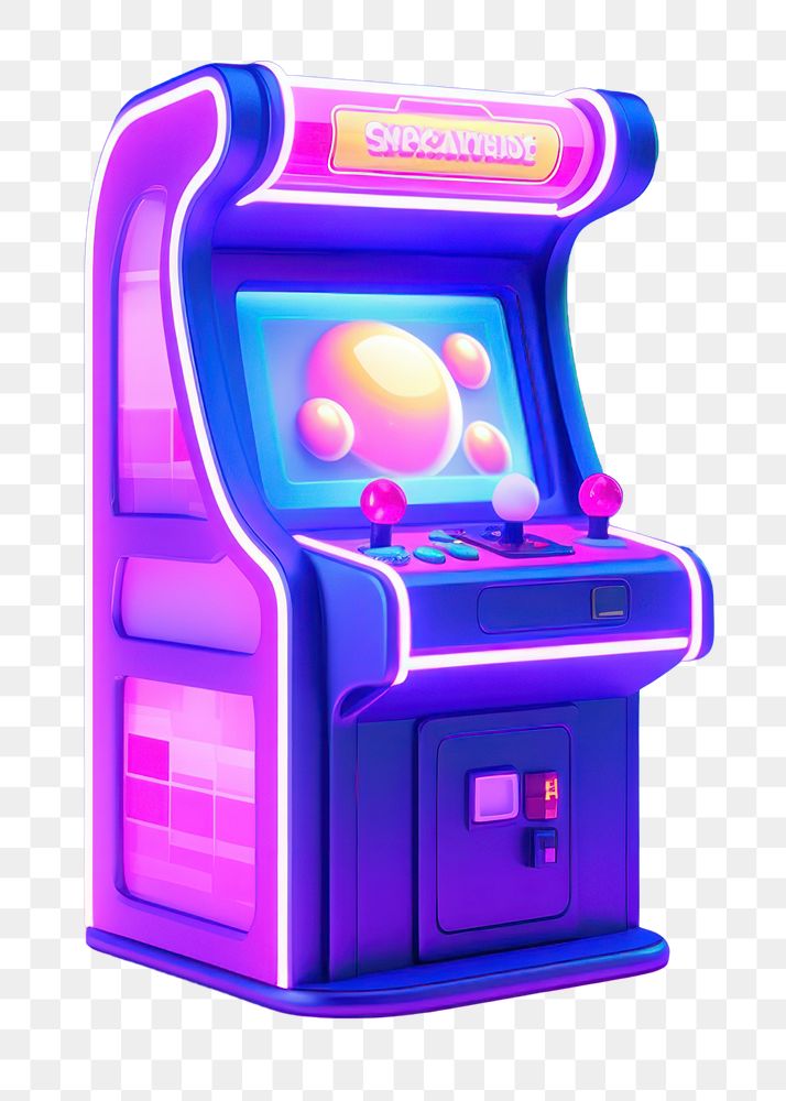 Game technology machine cartoon.  PNG with transparent background.