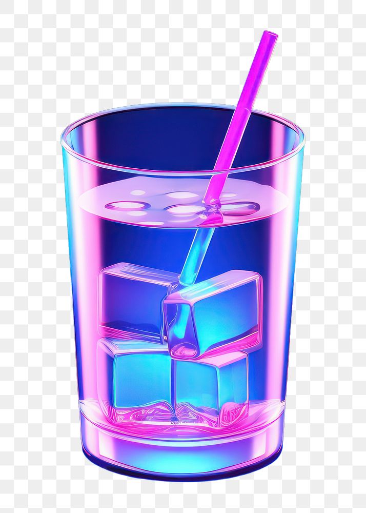 Cocktail glass drink biotechnology.  PNG with transparent background.