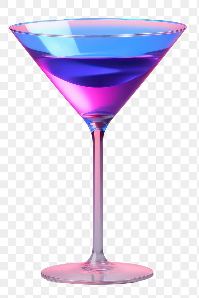 Cocktail martini drink glass.  PNG with transparent background.