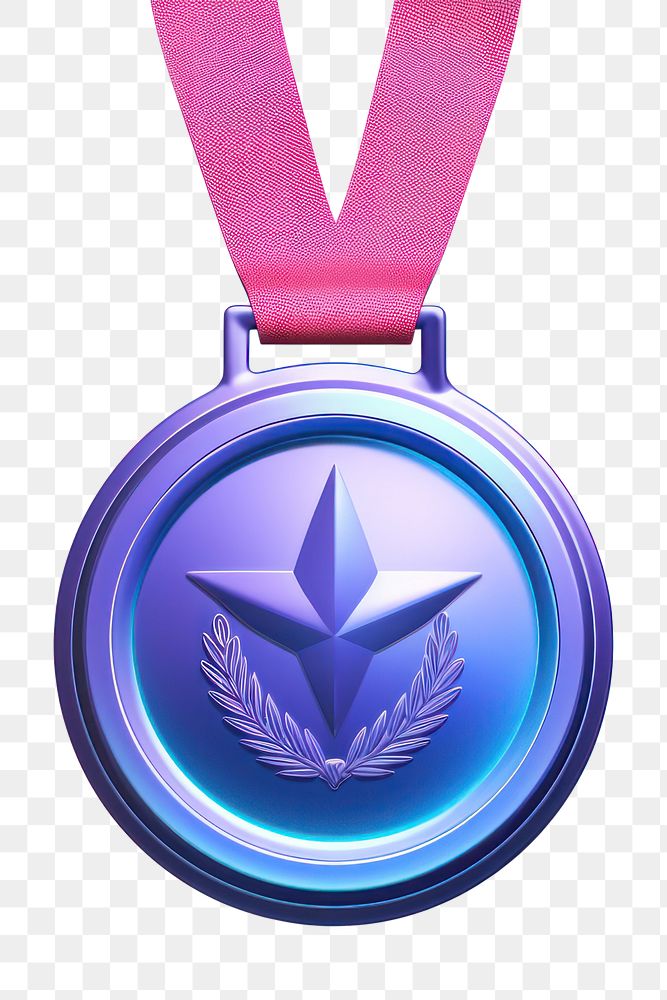 Jewelry circle purple trophy.  PNG with transparent background.