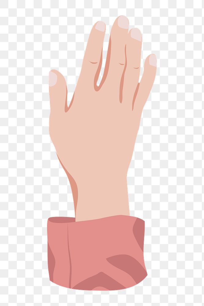 Businesswoman's hand png gesture, aesthetic illustration, transparent background