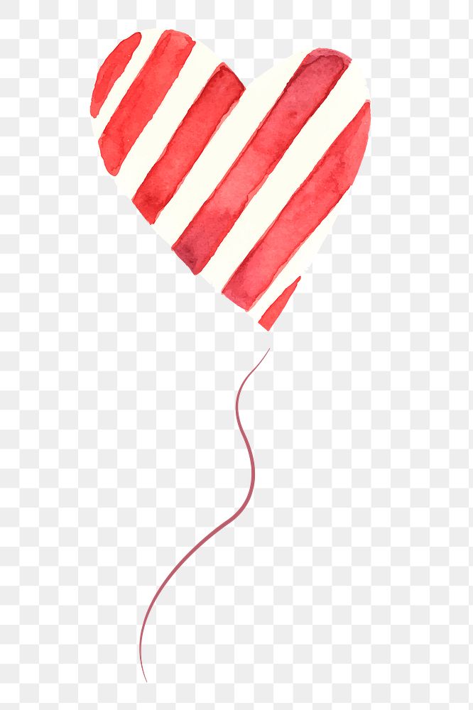 PNG Heart balloon element, transparent background