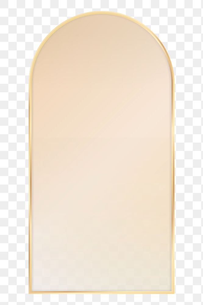 PNG gold arch badge, transparent background