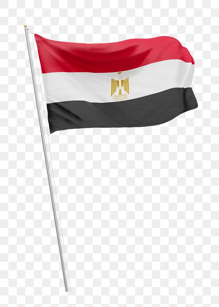 Png Egyptian flag collage element, transparent background