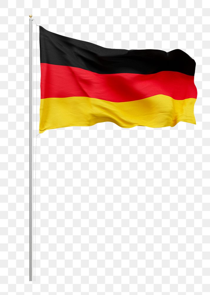 Png flag of Germany collage element, transparent background