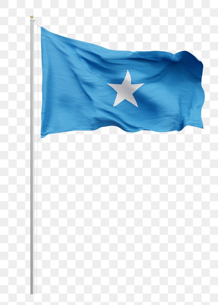 Png flag of Somalia collage element, transparent background