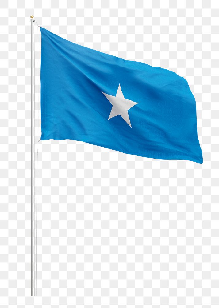 Png flag of Somalia collage element, transparent background