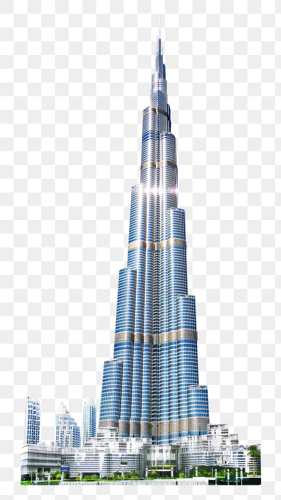 Png UAE Burj Khalifa skyscraper, transparent background