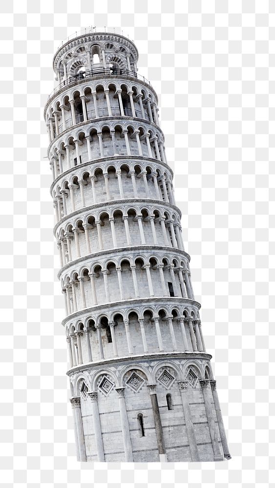 Png Leaning Tower of Pisa in Italy, transparent background