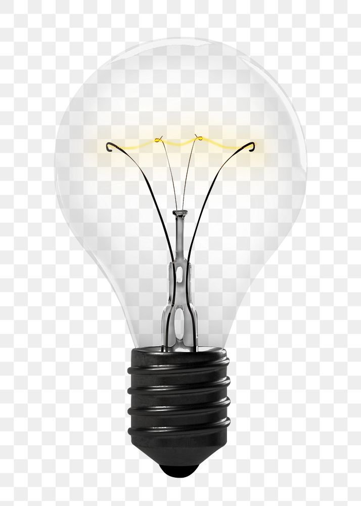 Png light bulb, transparent background