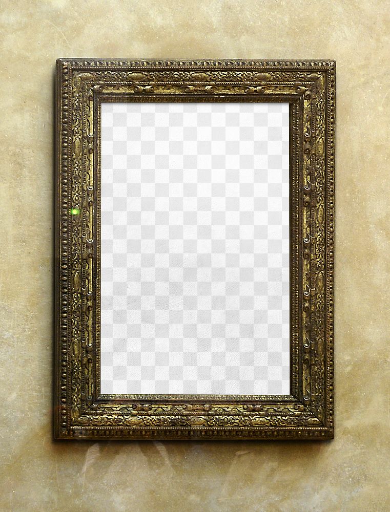 Vintage photo frame png transparent mockup