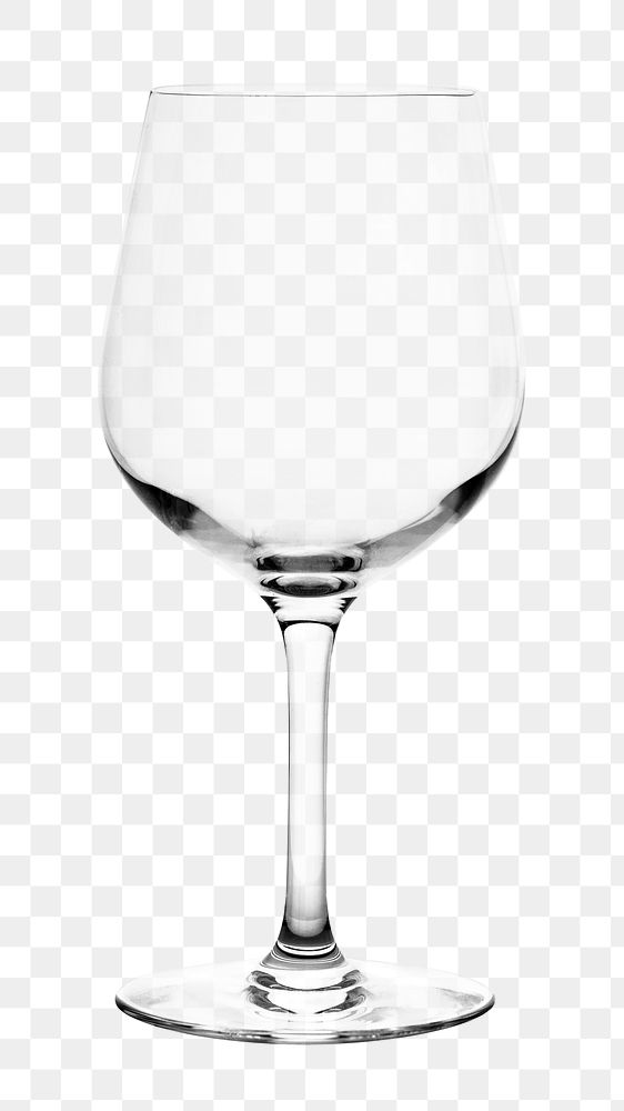 Png empty wine glass, transparent background