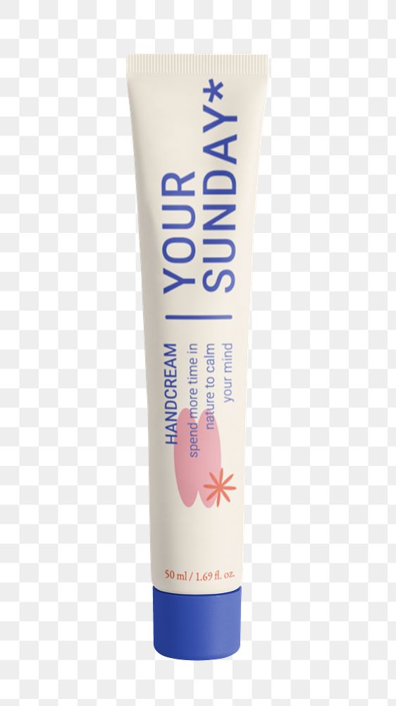 Hand cream tube png skincare product, transparent background