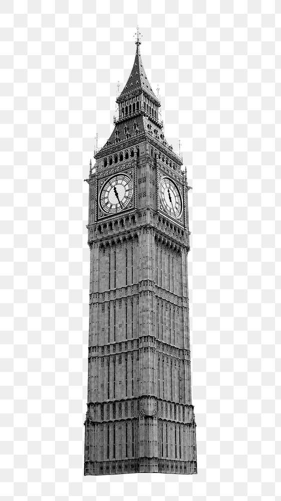 Png Big Ben the great clock, transparent background
