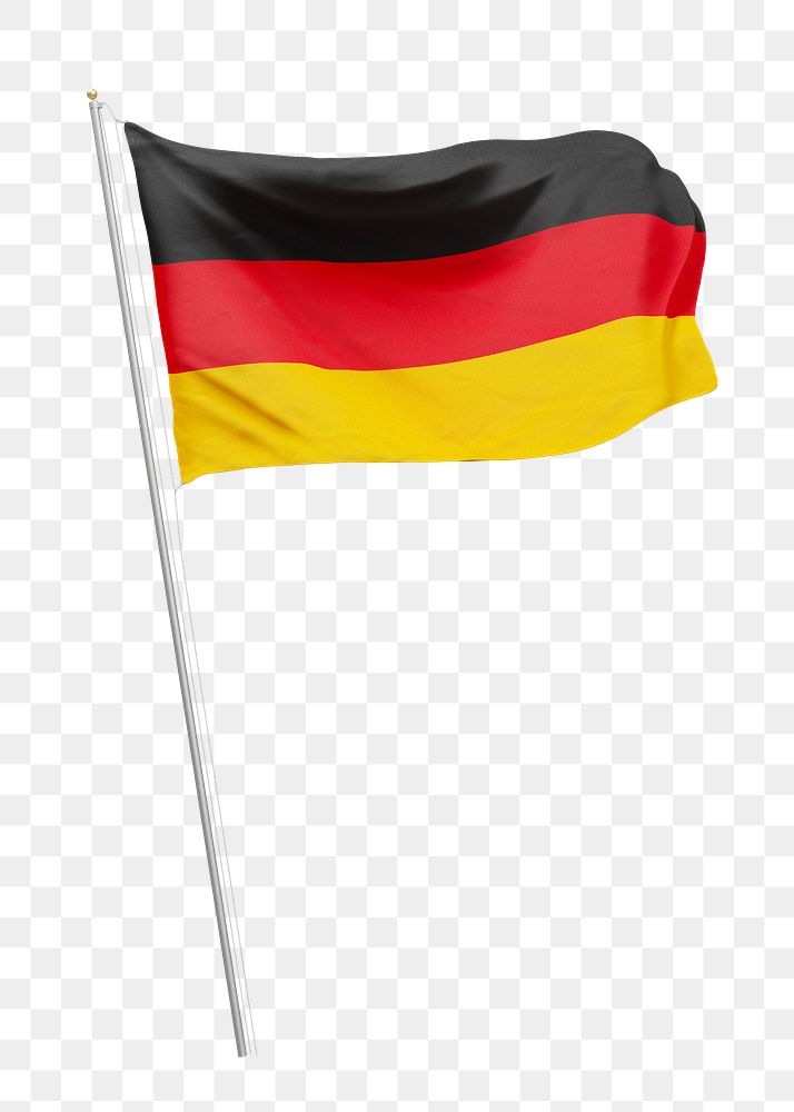 Png flag of Germany collage element, transparent background