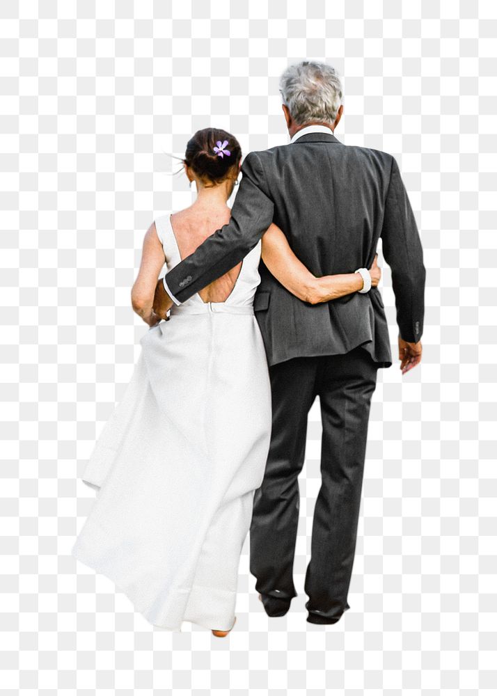 Png senior marriage, transparent background