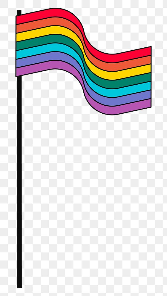 PNG Pride flag, LGBTQ illustration, transparent background