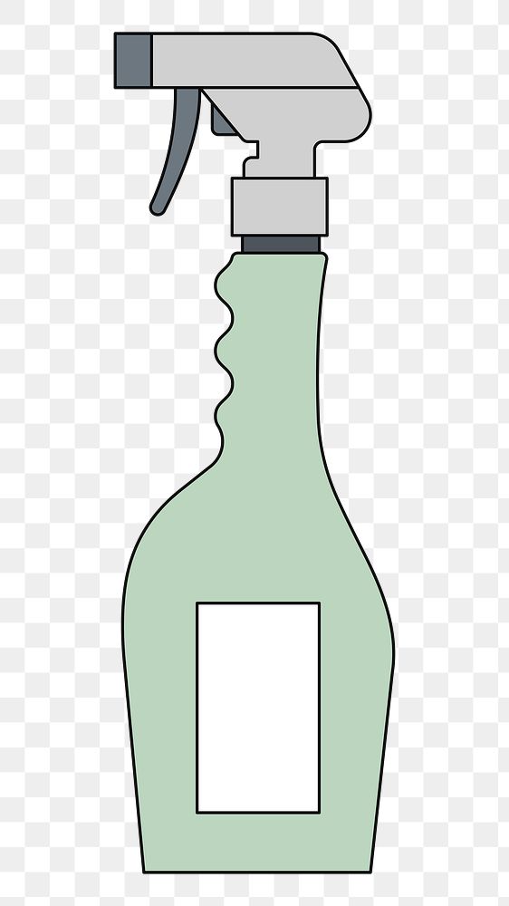 Png cleaning spray bottle illustration,  transparent background