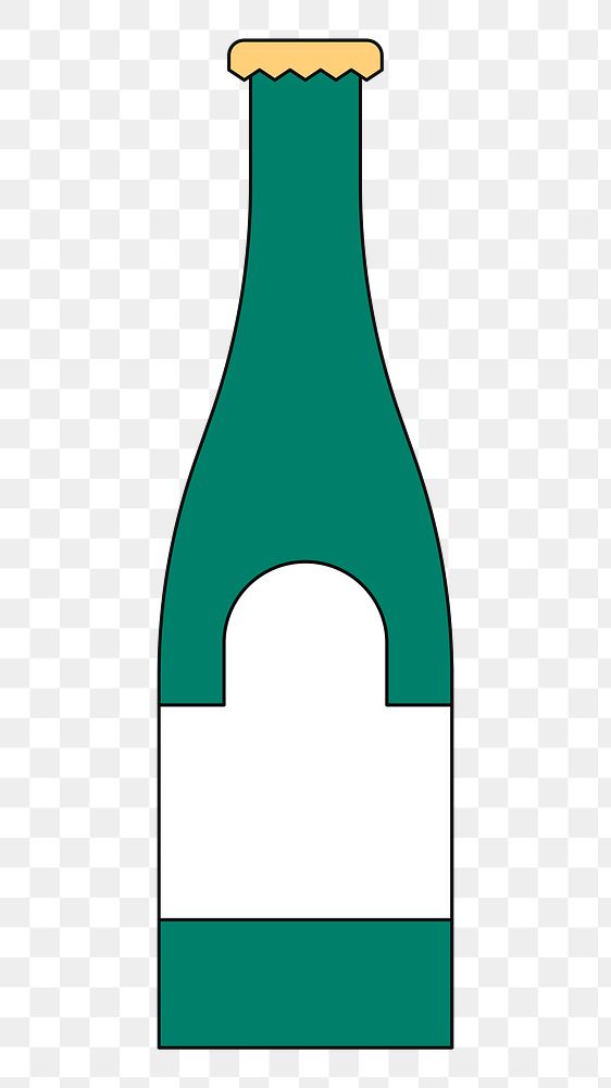 PNG Beer bottle, alcoholic drink illustration, transparent background