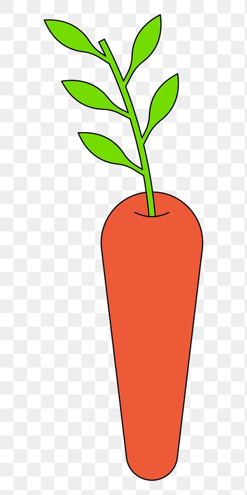 Png fresh carrot illustration, transparent background