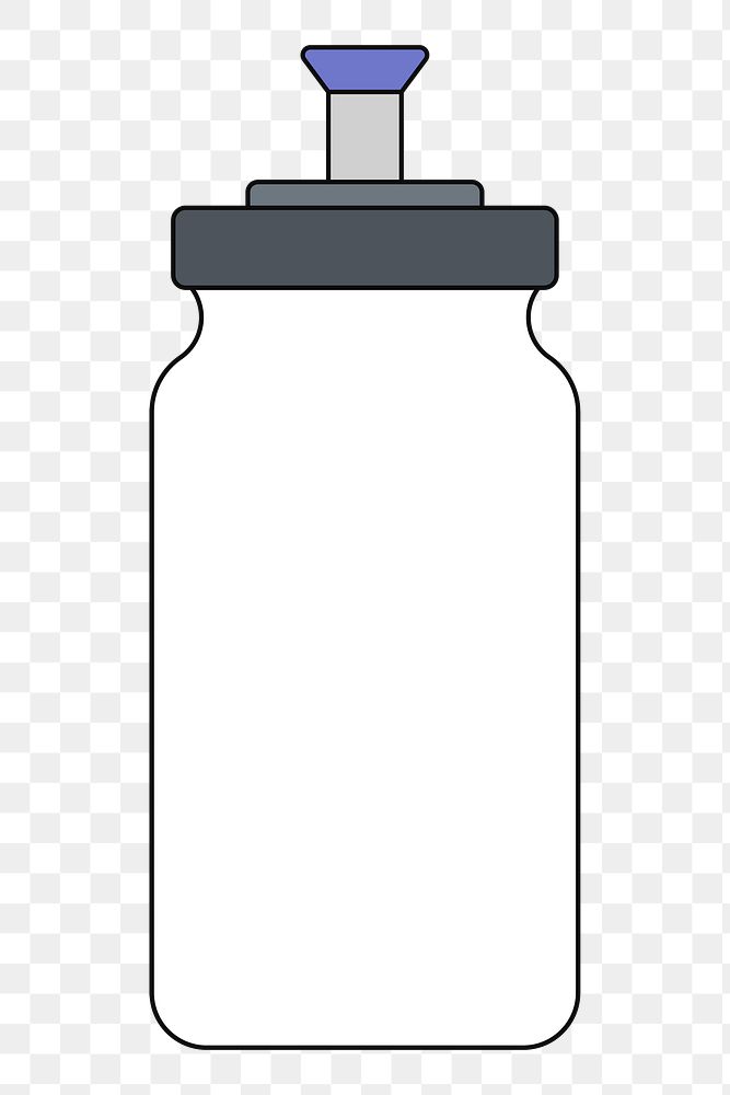 PNG Sports water bottle, flat object illustration, transparent background