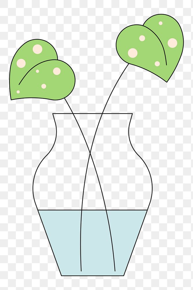 PNG Houseplant vase, flat illustration, transparent background