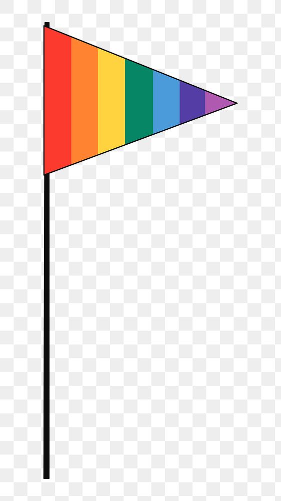 PNG Pride flag, LGBTQ flat illustration, transparent background