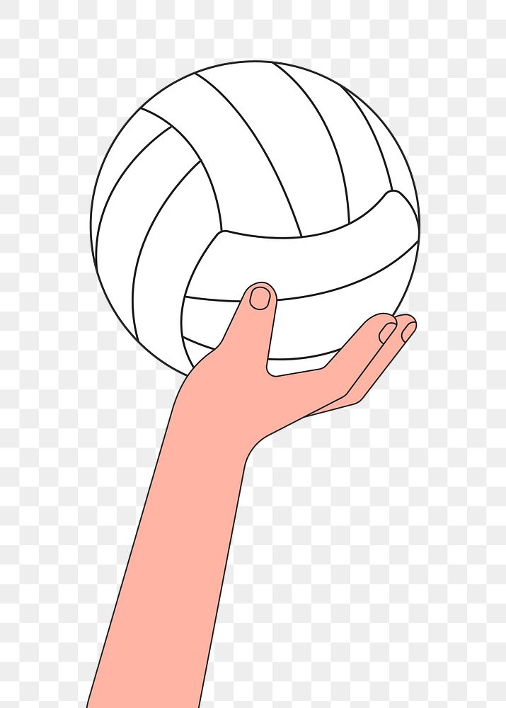 Png shooting white volleyball illustration, transparent background