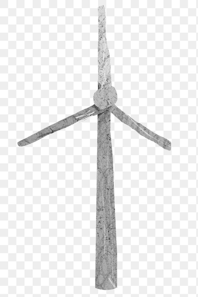 PNG Wind turbine, environment paper craft, transparent background