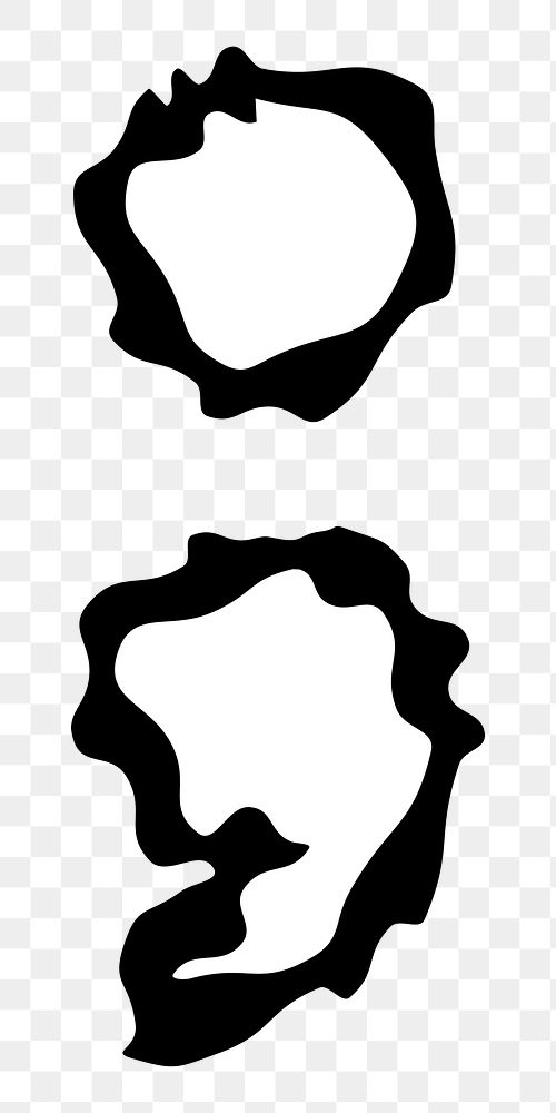 PNG Semicolon, distorted symbol, transparent background