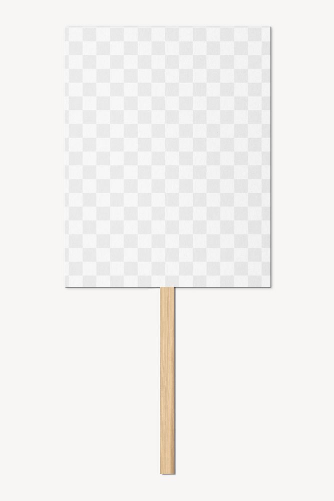 Protest sign png mockup, transparent design