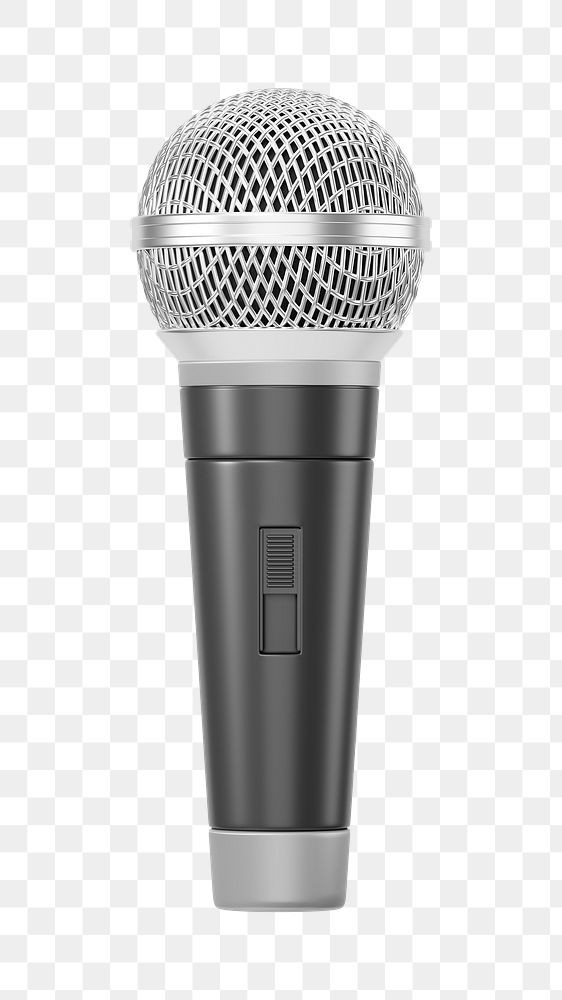 PNG 3D microphone, element illustration, transparent background