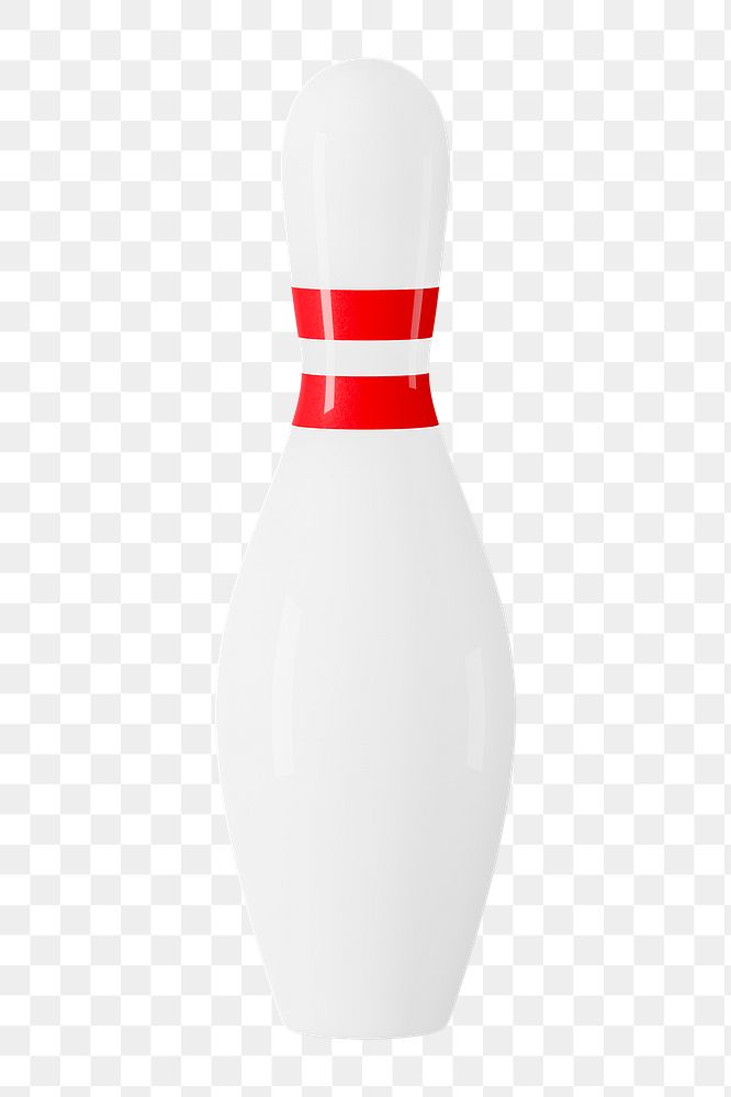 PNG 3D bowling pin, element illustration, transparent background