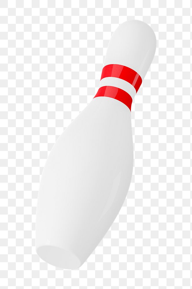 PNG 3D bowling pin, element illustration, transparent background